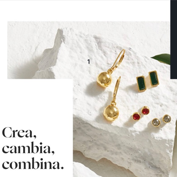 Yanbal 24k gold plated earrings  4 Pairs - Picture 2 of 5